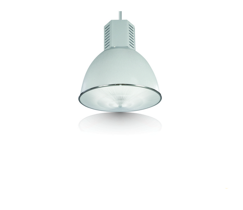 Aesthetic classic design LED or fluorescent High-Bay available with 3 Biax or CFL lamps.